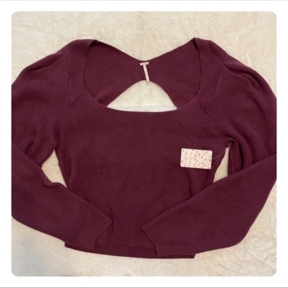 Free People SAFFRON OPEN BACK SWEATER SIZE X-LARGE NWT - Picture 13 of 14